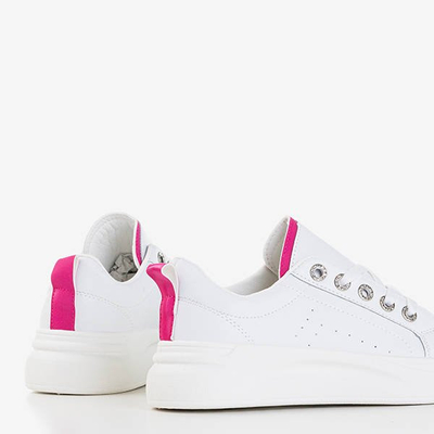 White and fuchsia women's Cathleen sneakers - Footwear