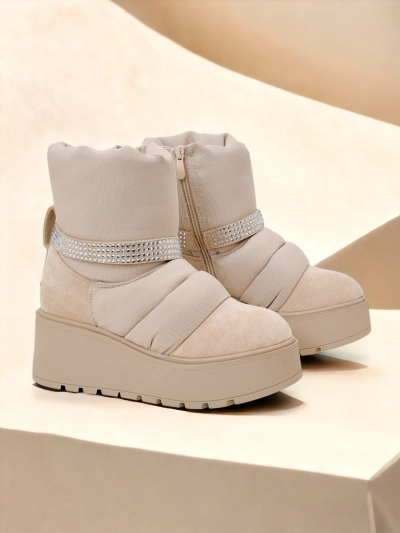 Royalfashion Women's Wedge Snow Boots Renosi