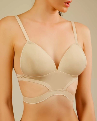 Royalfashion Women's bra with decorative straps
