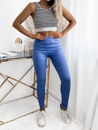 Women's leggings in blue- Clothing