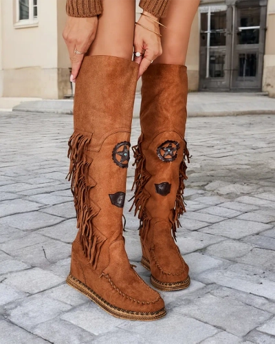 Royalfashion Women's boots with hidden anchor Rotin