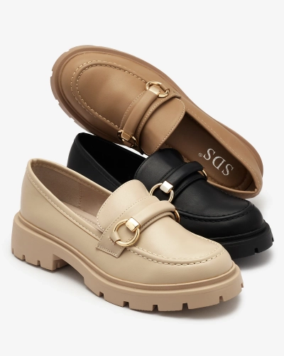 Royalfashion Women's moccasins in light brown Desise