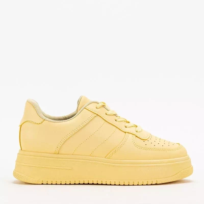OUTLET Pastel yellow women's sports sneakers Fori - Footwear