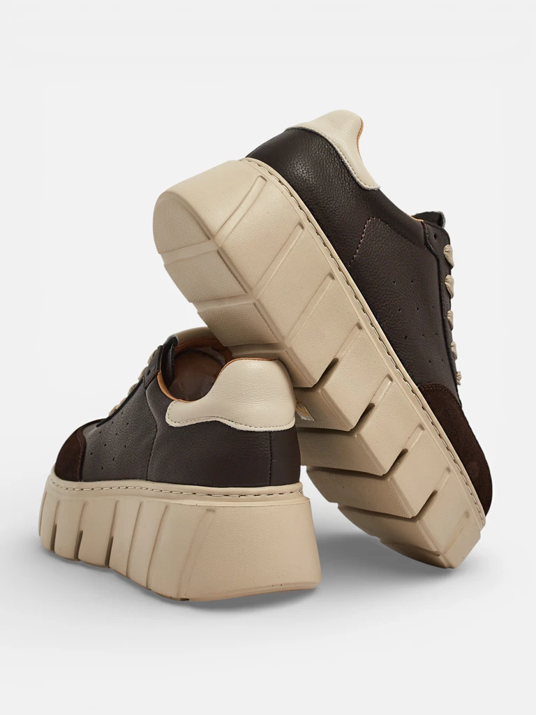 Sportowe sneakers damskie ze skóry naturalnej Taures Lav