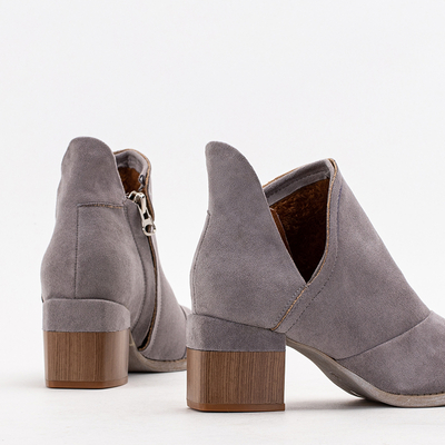 Gray women's insulated boots on the Karela post - Footwear