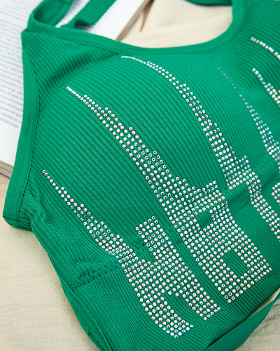 Royalfashion Женский спортивный бюстгальтер с цирконами