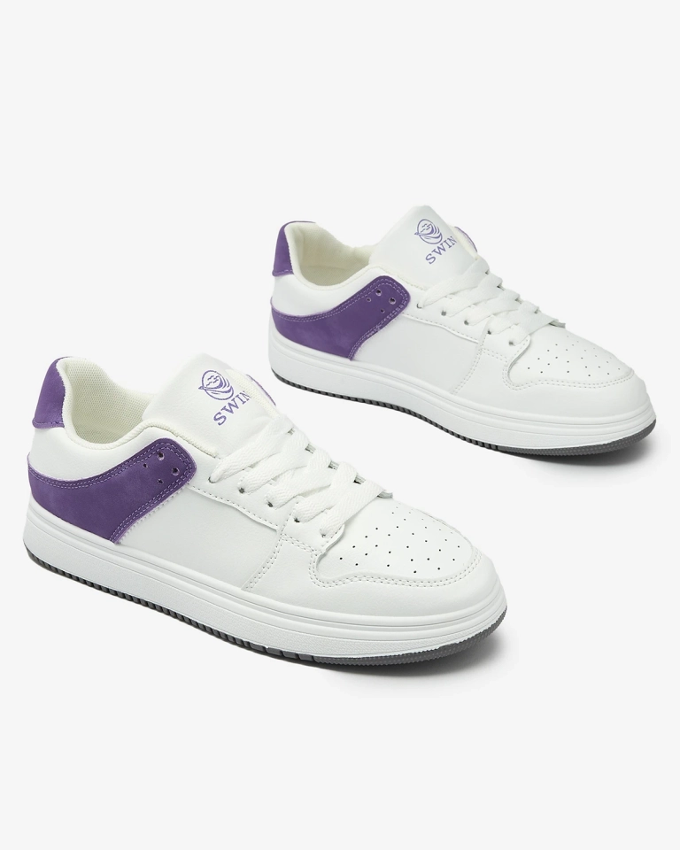 Royalfashion Бело-фиолетовые женские спортивные туфли Elevace