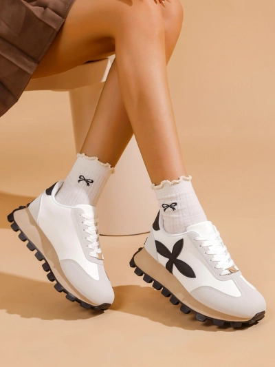 Royalfashion Women's sporty sneakers on a thicker sole Aloqa