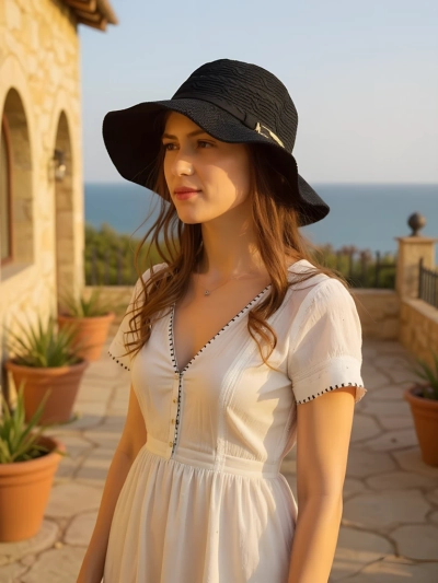 Royalfashion Women's hat decorated with a Lily Belle bow