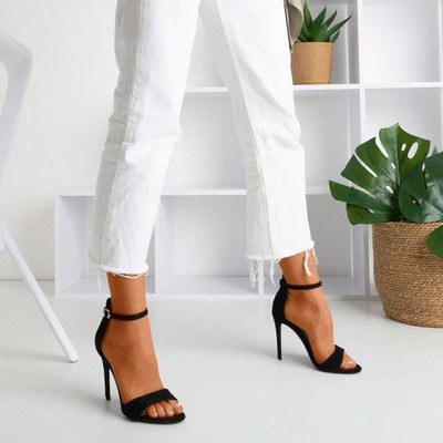 Black women's sandals on a high heel Gold Rush - Footwear 1