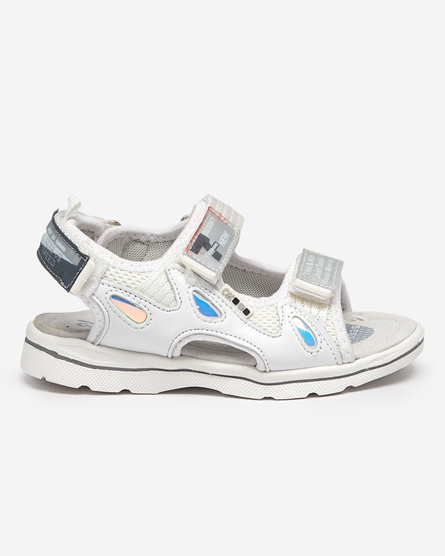 Белые детские сандалии с нашивками Бериги - Обувь