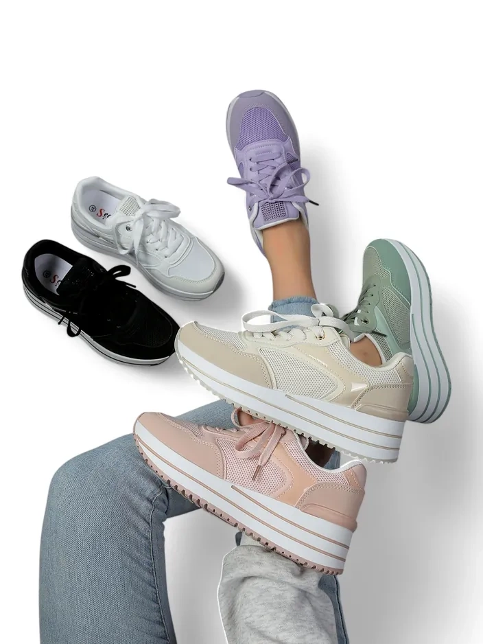 Royalfashion Women's sports sneakers on a platform Revided