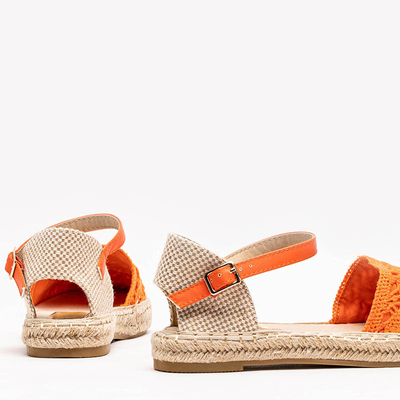 Orange espadrilles sandals with openwork uppers Asia - Footwear
