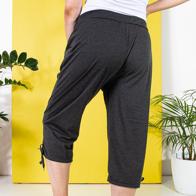 Dark gray 3/4 PLUS SIZE women's shorts - Clothing