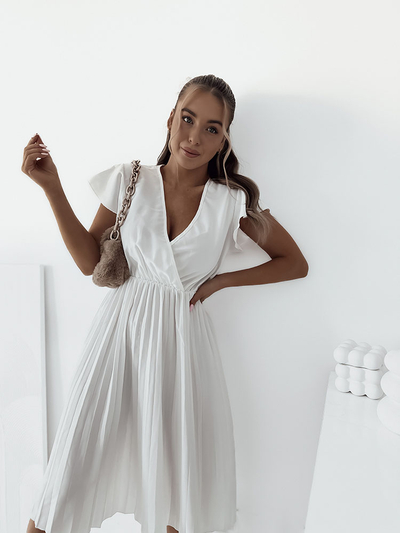 Royalfashion Sieviešu plisēta midi kleita