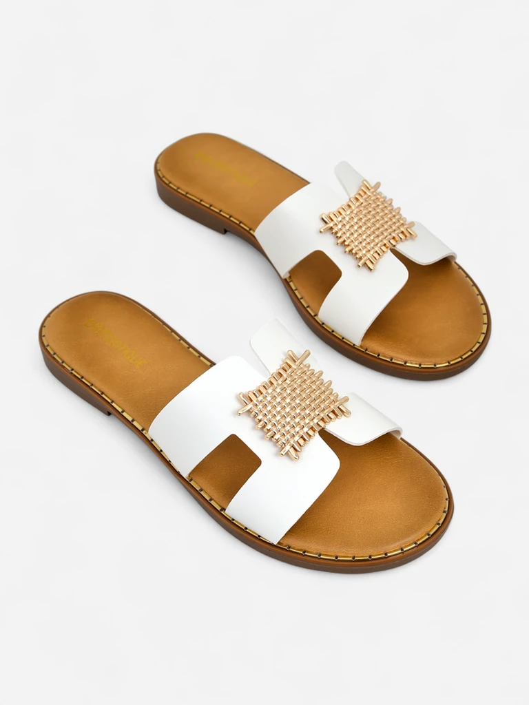 Royalfashion Women’s slides with decoration Crattes