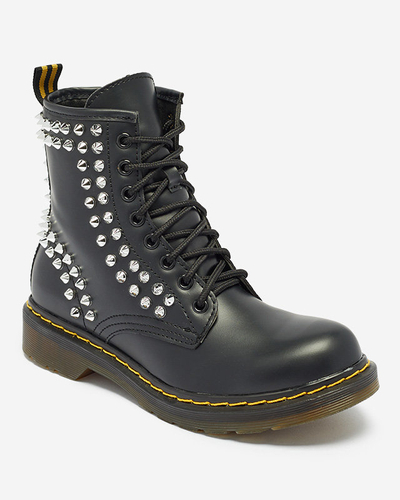 Workers women's boots with black studs Operias - Footwear