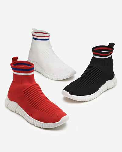 Women's white slip-on trainers by Deloni - Footwear