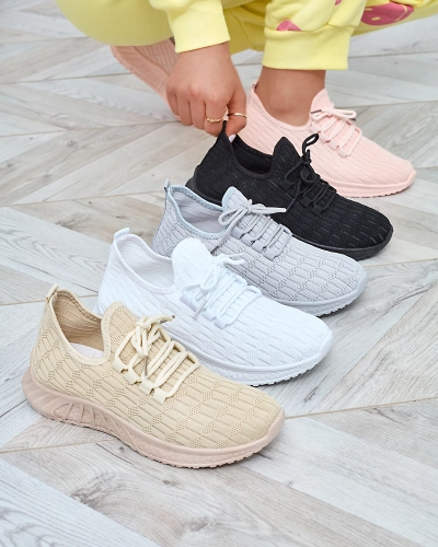 Бежевые женские спортивные туфли из ткани Orycys- Footwear