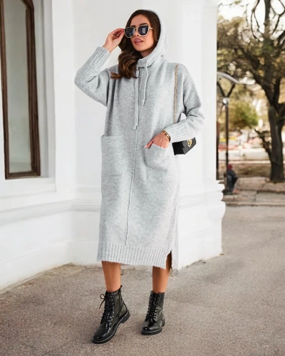 Royalfashion Sieviešu garš džemperkleita