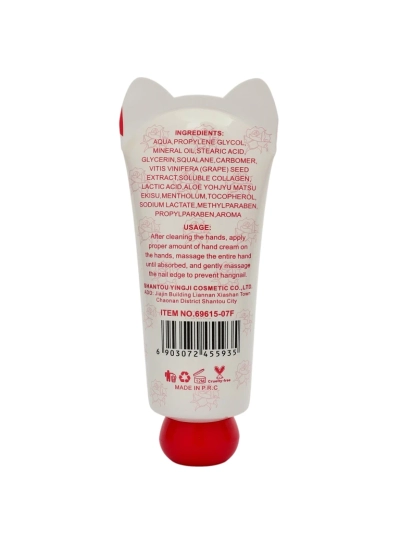 Moisturizing hand cream with rose