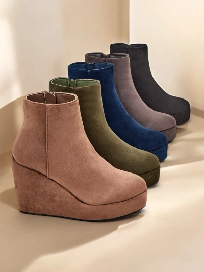 Royalfashion Women's wedge ankle boots Sieffa