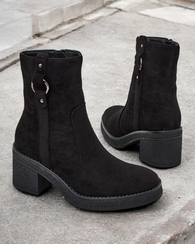 Royalfashion Women's ankle boots on a post Boron