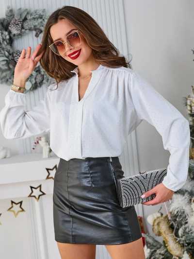 Royalfashion Sieviešu krekls ar rhinestones