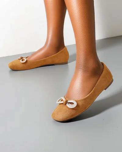 Royalfashion Women's ballet flats with a bow Cocar