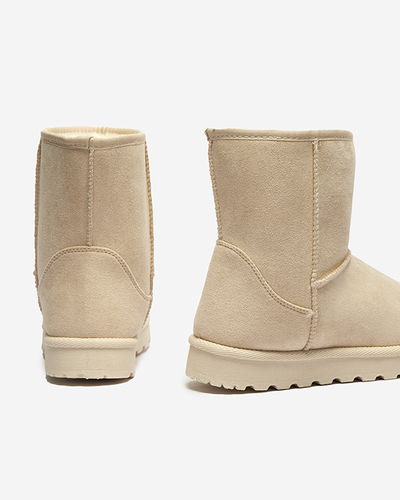 Women's insulated eco-suede snow boots in ecru Xetik - Footwear