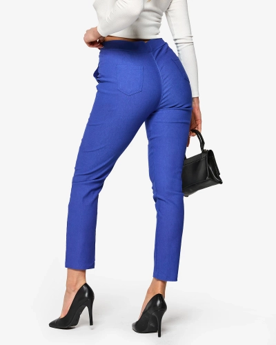 Blue women's teggings pants PLUS SIZE- Clothing
