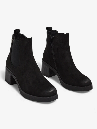 Women's eco-suede ankle boots on a block heel Arsh