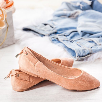Pink Fizir eco-suede ballerinas - Footwear