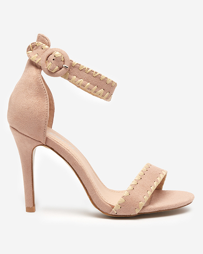 Powdered women's sandals on a high heel Kemisooa - Footwear