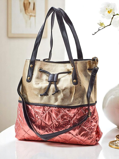 Royalfashion Liela sieviešu rokassoma Golden Luxe Shopper