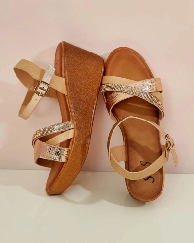 Royalfashion Sieviešu sandales ar cirkoniem Bozi