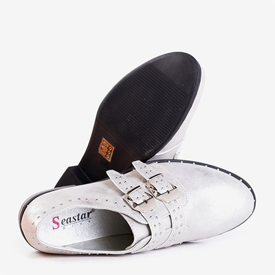 Silver women's shoes with Dream Queen jets - Footwear