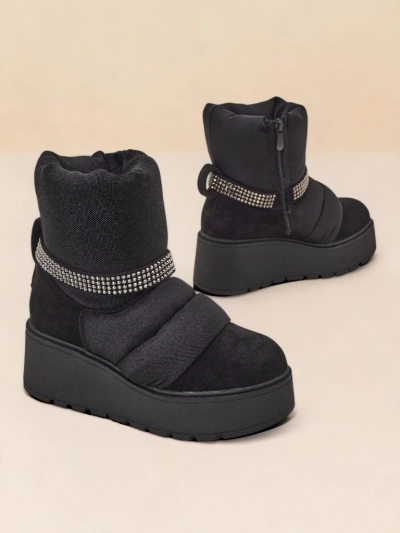 Royalfashion Women's wedge snow boots Renosi