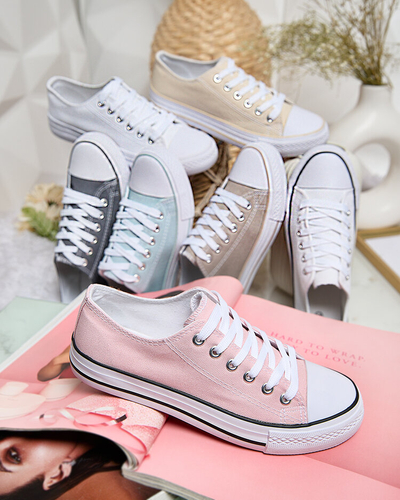 White women's classic lace-up sneakers Ogisa - Footwear