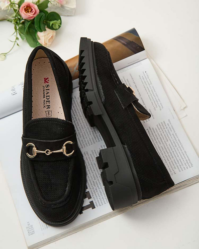 Royalfashion Women's openwork moccasins with chain Imerila