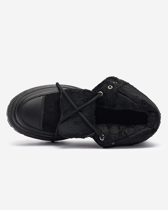 OUTLET Black women's insulated trapper boots Norisis - Footwear