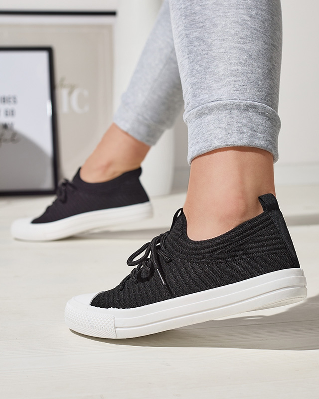 Royalfashion Black women's Manfer ribbed sneakers