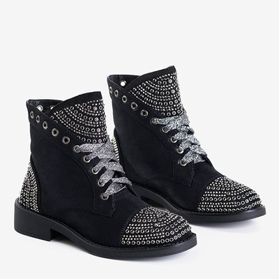 Black boots with ornaments Mesen - Shoes