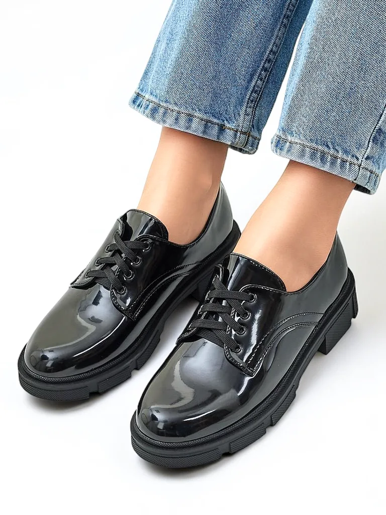 Royalfashion Women's patent leather shoes Omey