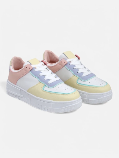 Women's Elektra Pastello sneakers - multicolored eco leather spring