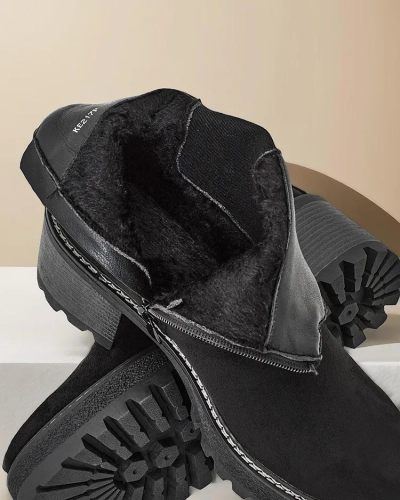 Royalfashion Eco-suede women's ankle boots on a post Segori