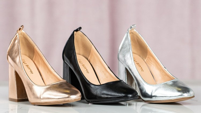 Silver pumps on a higher post Mattelessa - Footwear 1