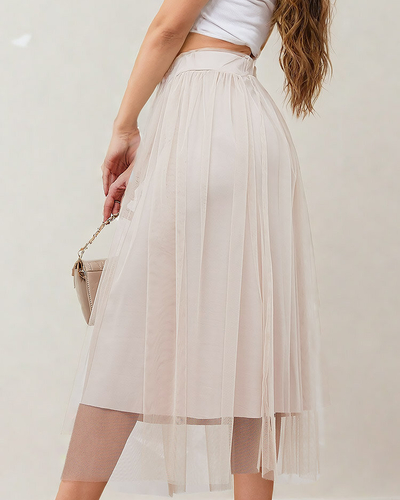 Royalfashion Sieviešu divslāņu midi svārki