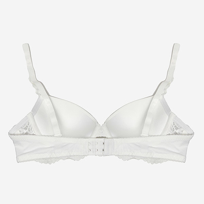 Women's white bra with lace - Underwear