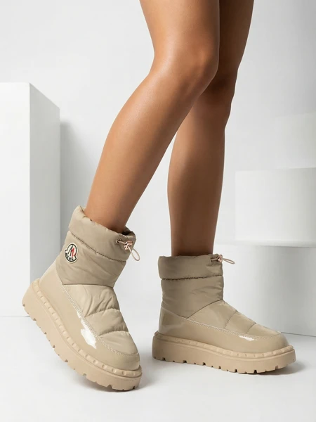 Royalfashion Sieviešu slips-on sniega zābaki gaiši brūnā krāsā Ireda